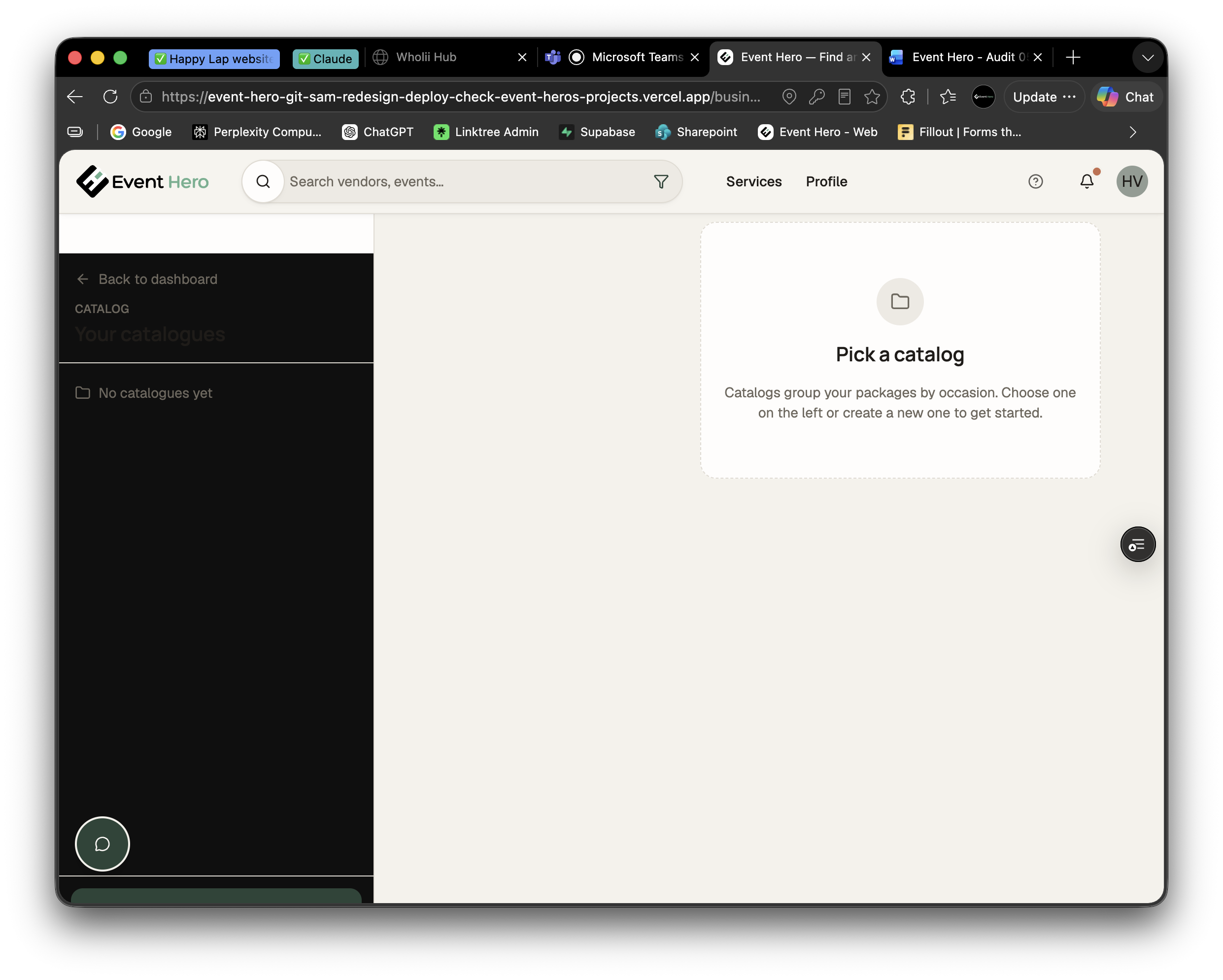 test catalog